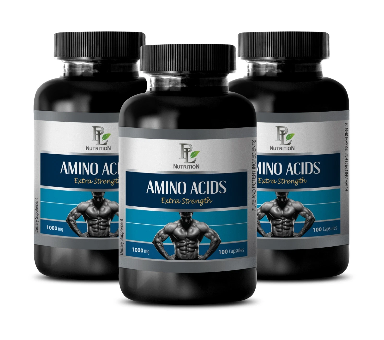 branched chain amino acid - AMINO ACIDS 1000mg - metabolism boosting 3 Bottles
