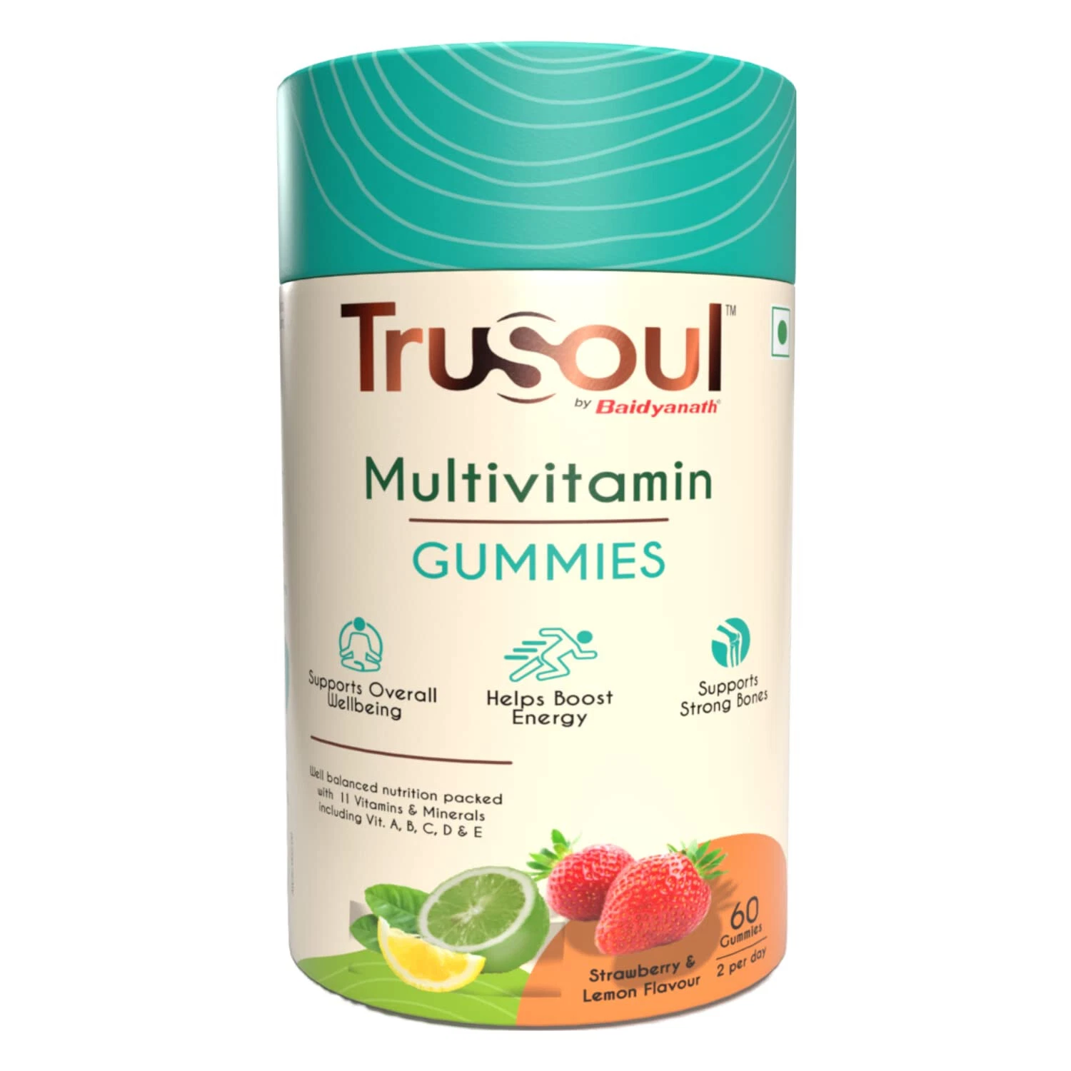 Baidyanath Multivitamin 60 Gummies Boost Energy Strong Bone & Overall Wellbeing