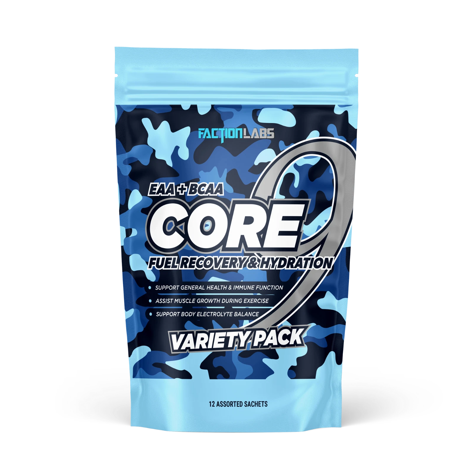 Faction Labs Core 9 Variety Pack 12 Assorted Sachets