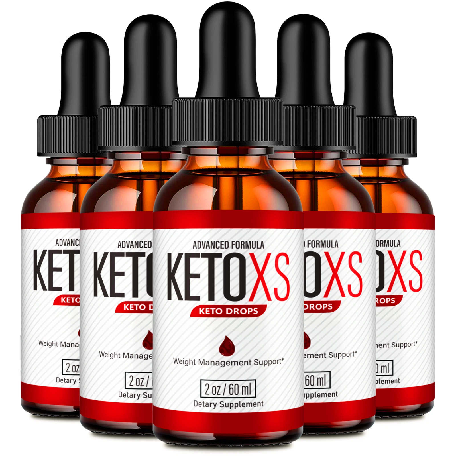 (5 Pack) Keto XS Weight Loss Liquid Drops, KetoXS Drops for Fat Burning Support