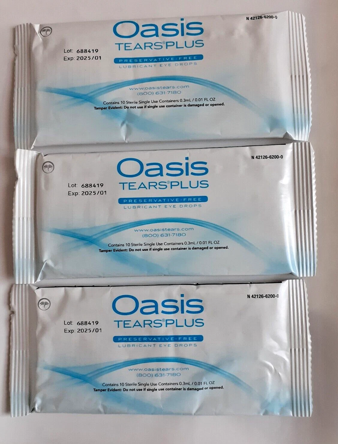 AUTHENTIC & NEW - OASIS TEARS PLUS - EYE DROPS - DRY EYES (30 VIALS) EXP. 05/27