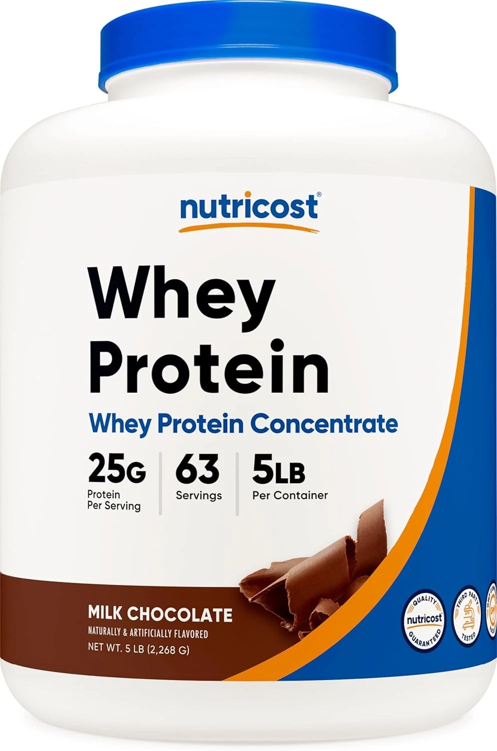 Nutricost Whey Protein Concentrate (Chocolate) 5LBS 5 Pound (Pack of 1)