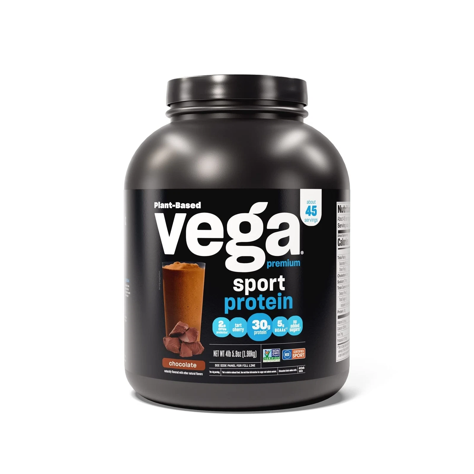 VEGA VEG00858 Sport Protein Powder, Chocolate - 5.9oz
