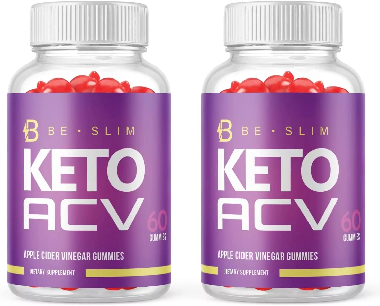 2 - Be Slim Keto ACV Gummies, Vegan, Fat Burner, Weight Loss Supplement-120 Gums