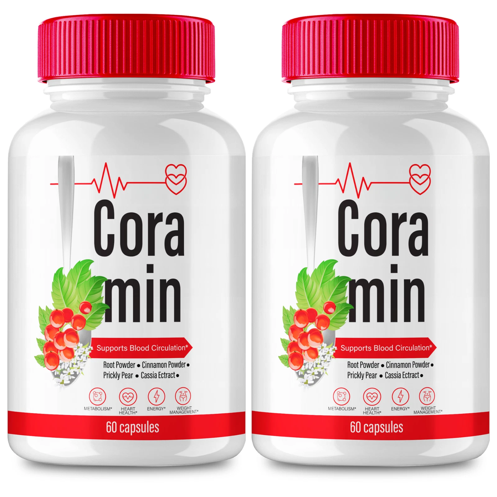 (2 Pack) Coramin Blood Support Pills for Healthy Blood Levels & Circulation