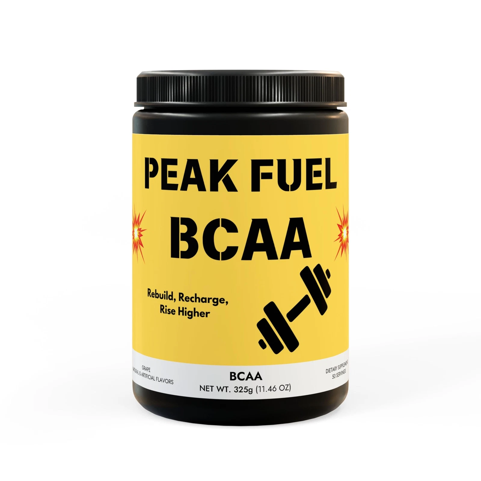 BCAA Powder Grape Post Workout Muscle Strength & Recovery (325g, 50 Servings)