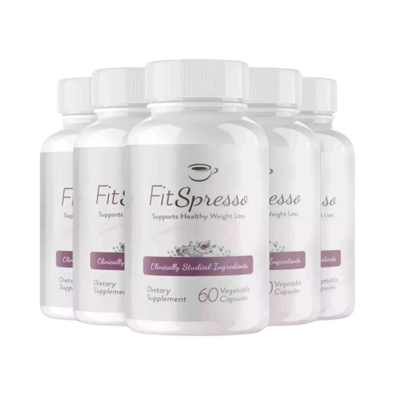 5-Pack, FitSpresso Health Support Supplement -New Fit Spresso (300 Capsules).