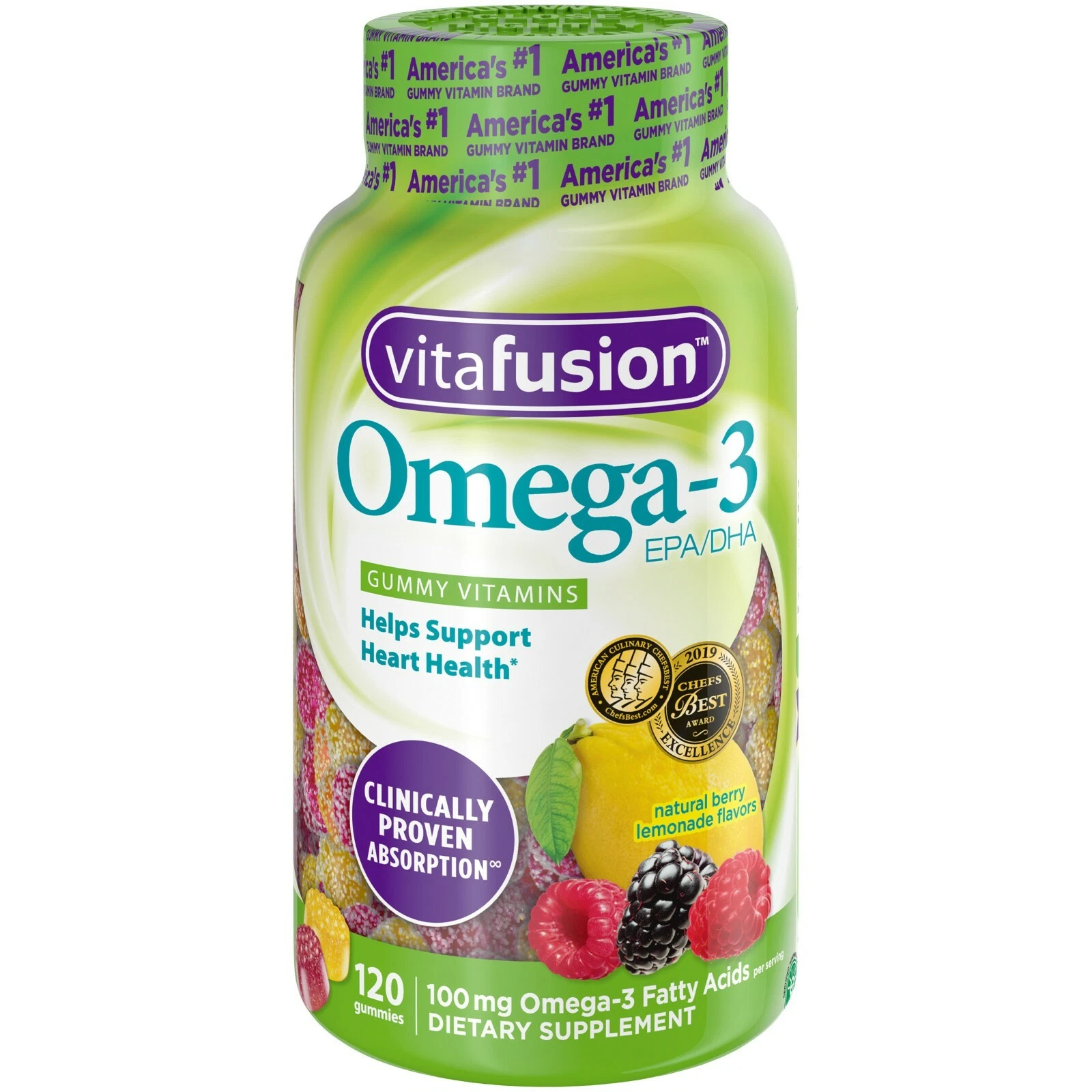 vitafusion Omega-3 Gummy Vitamins - 120 Count
