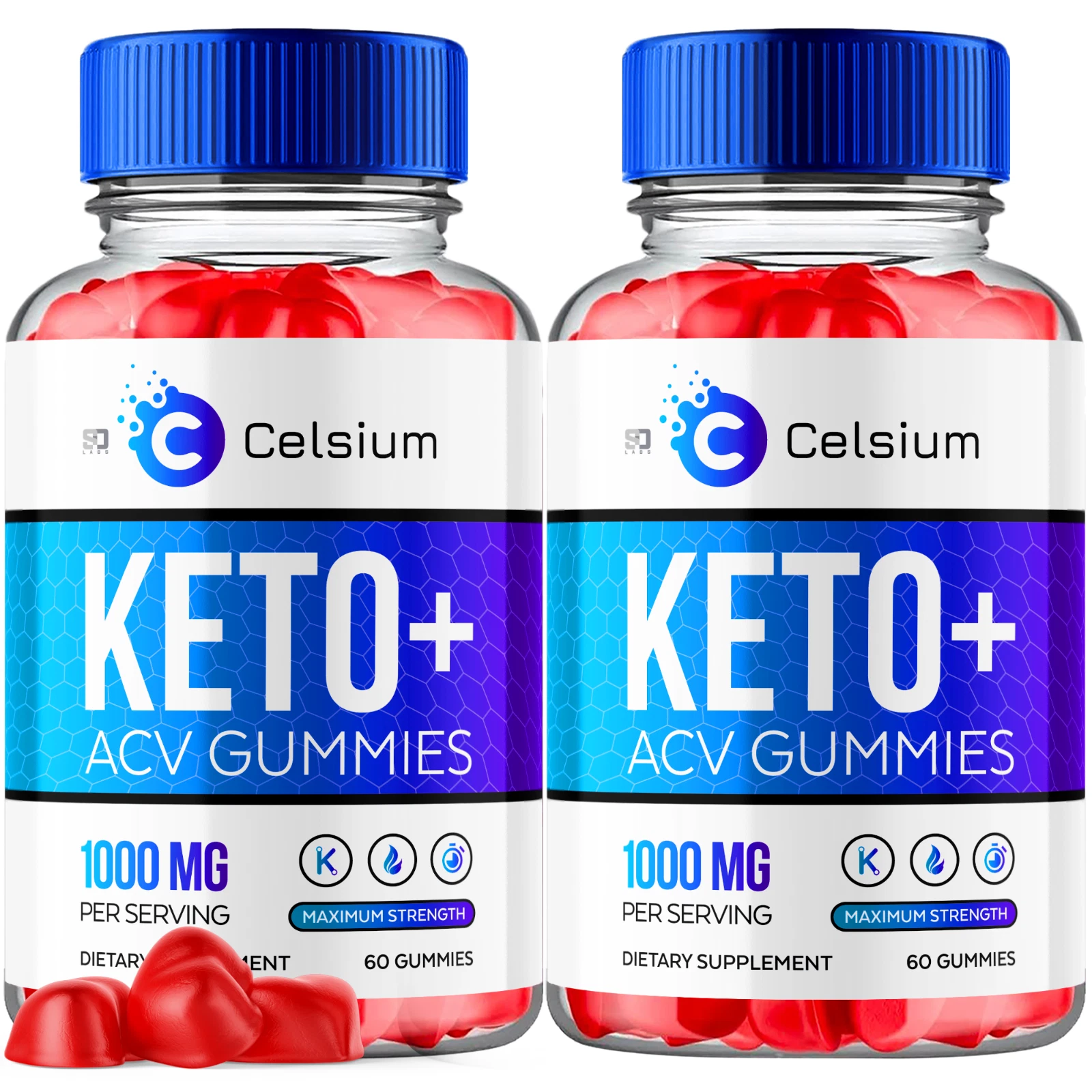 (2 Pack) Celsium Keto ACV, Celsium Keto ACV Gummies Weight Loss (120 Gummies)