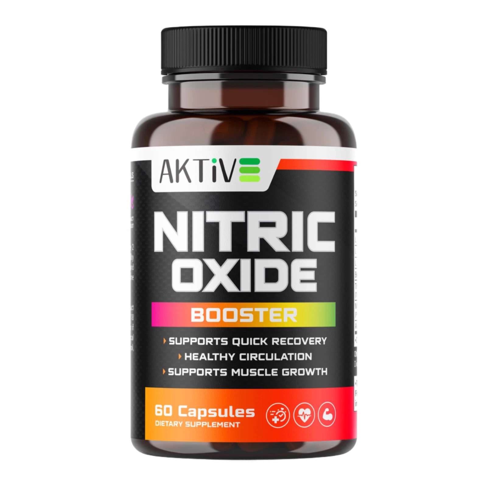 Nitric Oxide Booster Supplement - L-Citrulline, L-Arginine - 60 Capsules