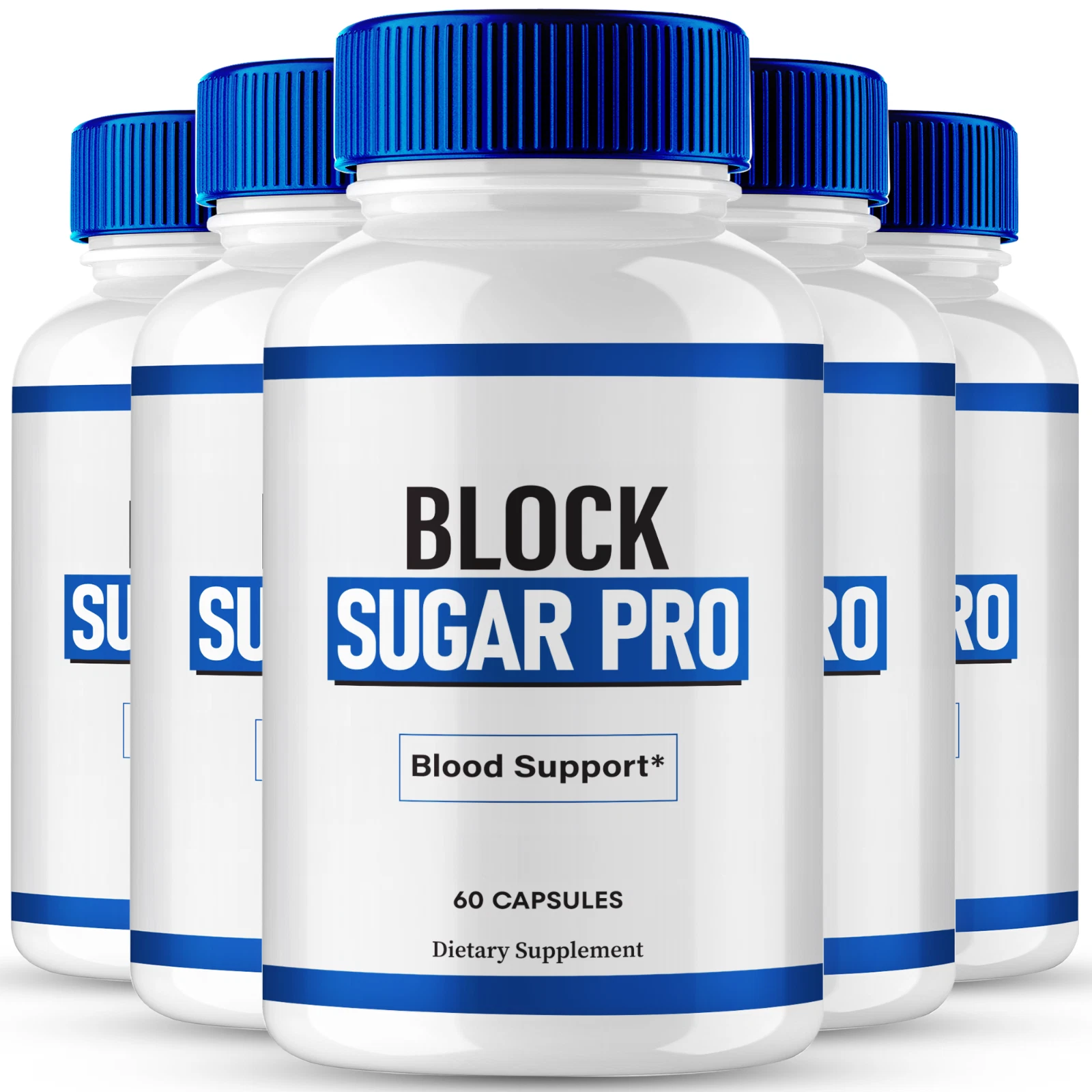 (5 Pack) Block Sugar Pro Blood Capsules for Healthy Circulation & Stable Levels