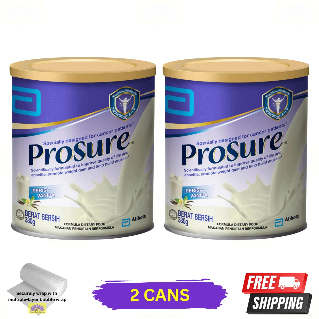 2 X Abbott Pro Sure Vanilla Milk 380g – High Protein, Prebiotic & EPA Powder