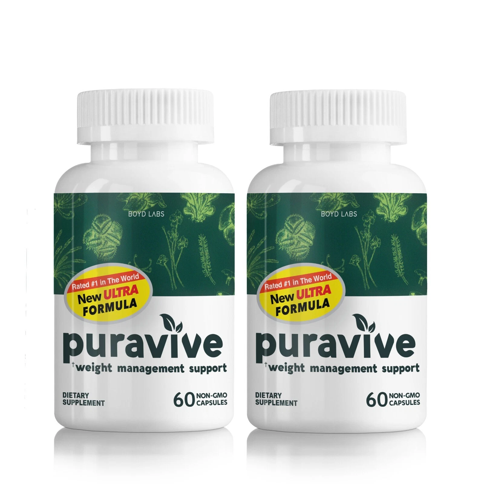 (2 PACK) NEW Puravive Ultra Weight Loss Capsules - 120 Capsules - Ultra Formula