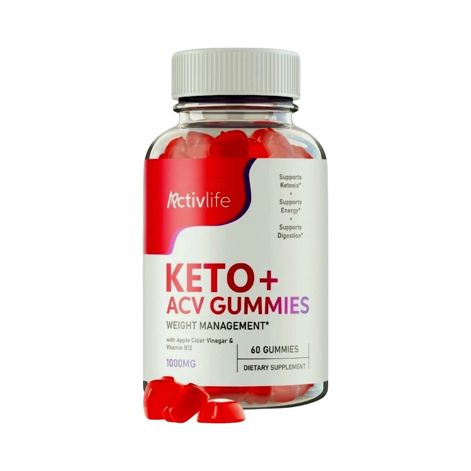 ActivLife Keto ACV gummies, Active Life Gummies Weight Loss - 60 Gummies