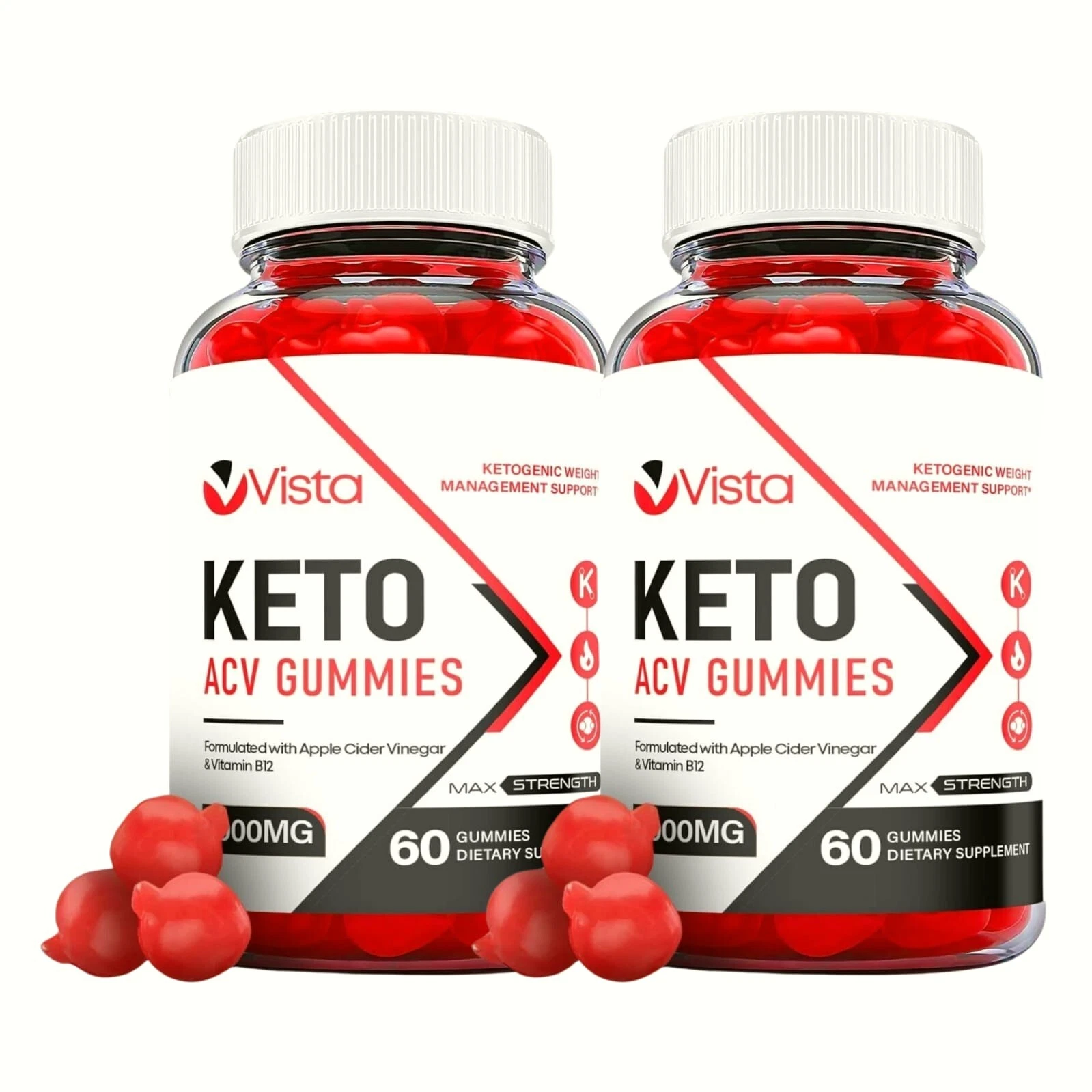 2-Pack Vista Keto ACV Weight Loss Gummies for Weight Loss - 120 Gummies