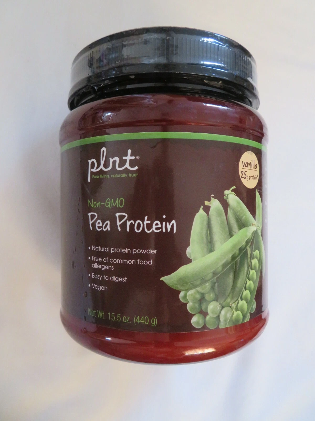 Plnt By Vitamin Shoppe Non-GMO Pea Protein Vanilla 15.5 Oz 11 Servings !