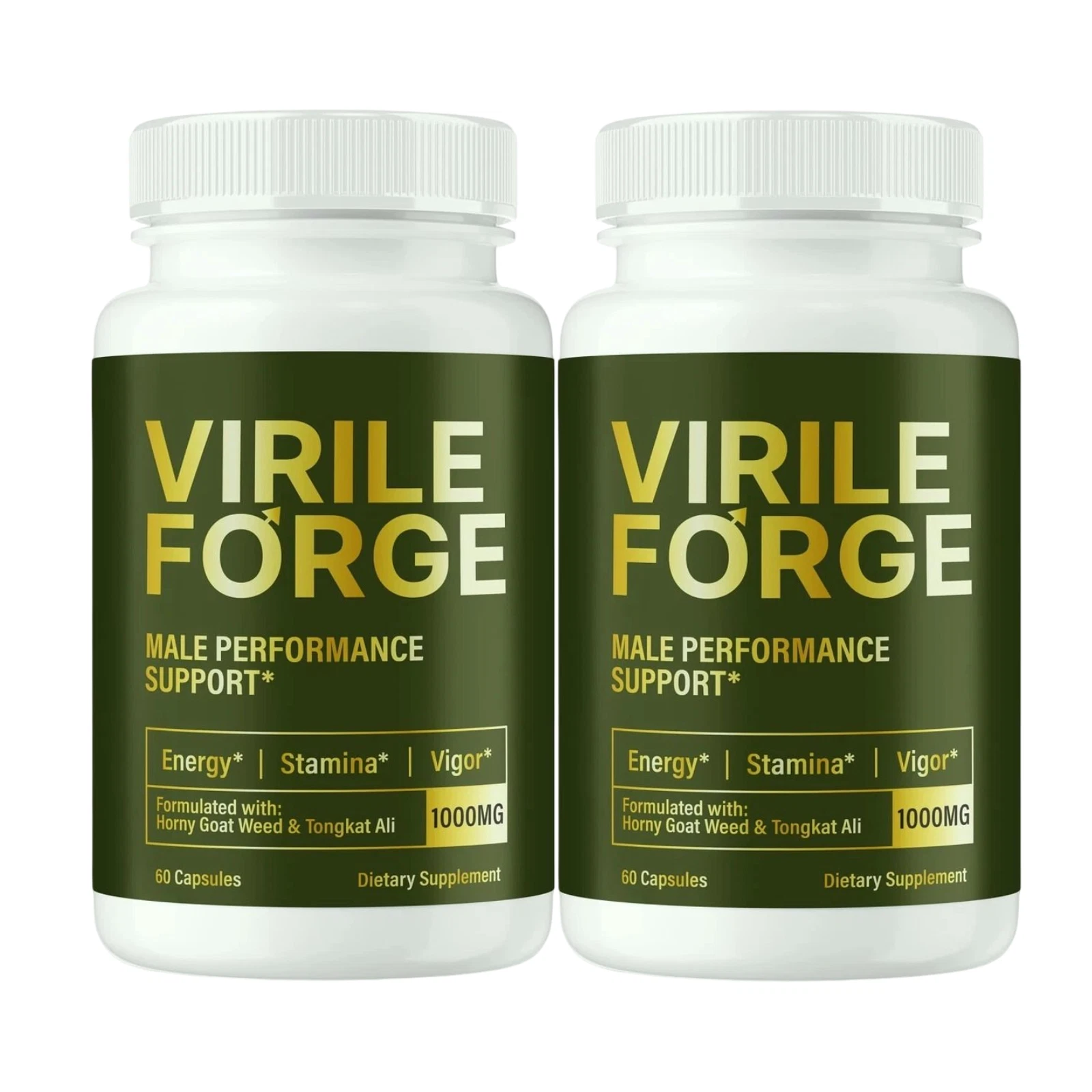 2-Pack Virile Forge for Men, VirileForge Male Performance Support - 120 Capsules