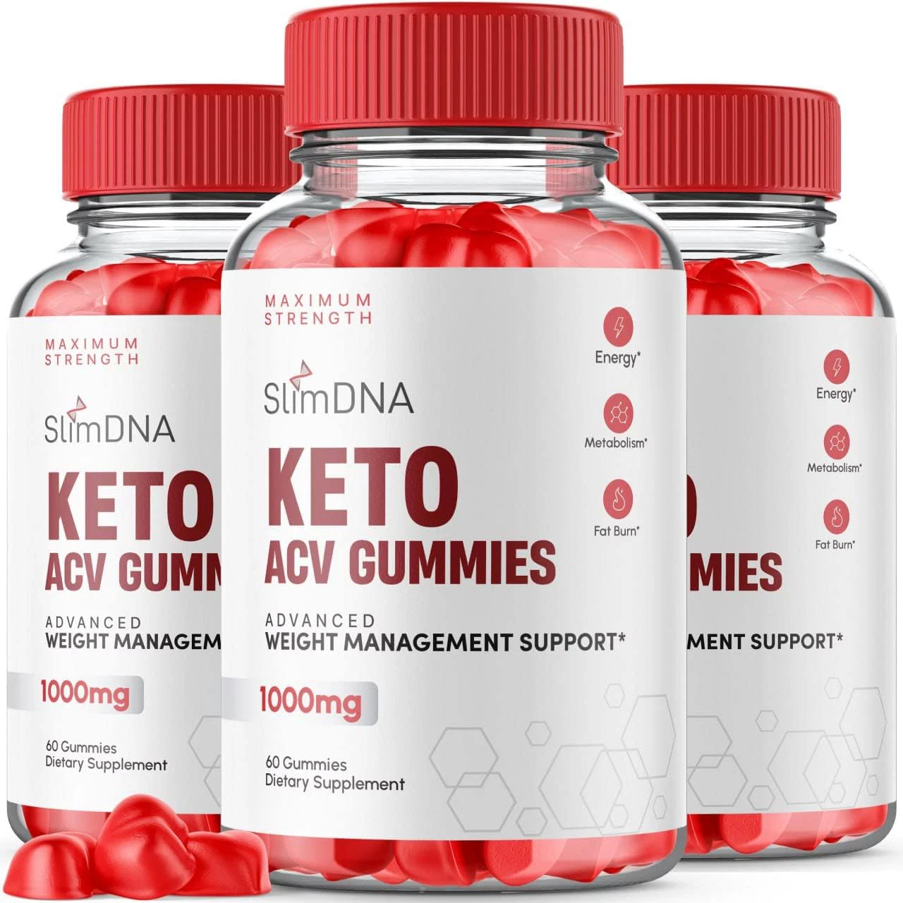 (3 Pack) Slim DNA Keto Gummies - Slim DNA ACV Keto Gummies-180 Gummies