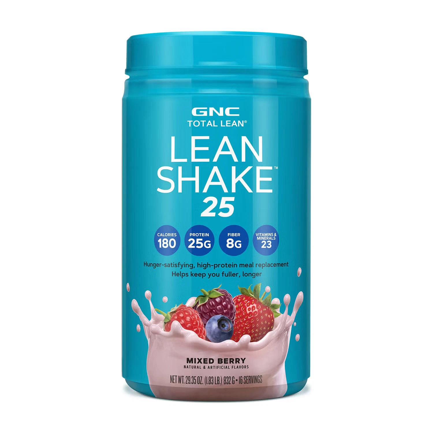 GNC Total Lean | Lean Shake 25 Protein Powder | Mixed Berry | 16 Servings