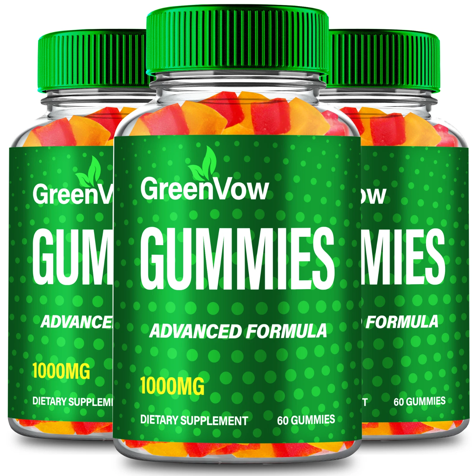 (3 Pack) GreenVow Gummies, Green Vow Support Overall Health and Wellness Gummy