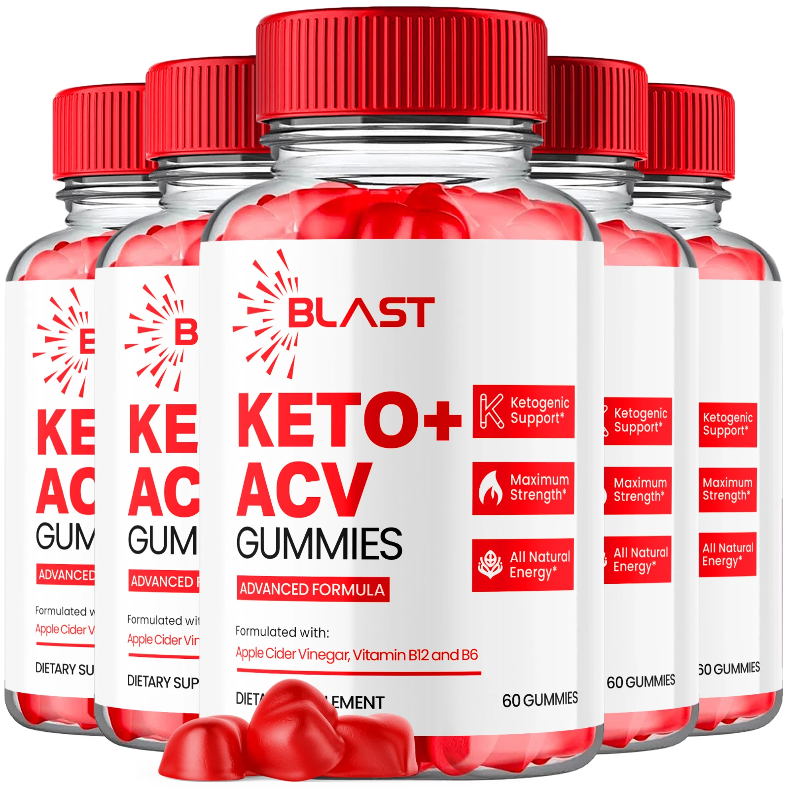 Blast Keto Apple Cider Vinegar Gummies Max ACV Strength Supplement 300 Gummies