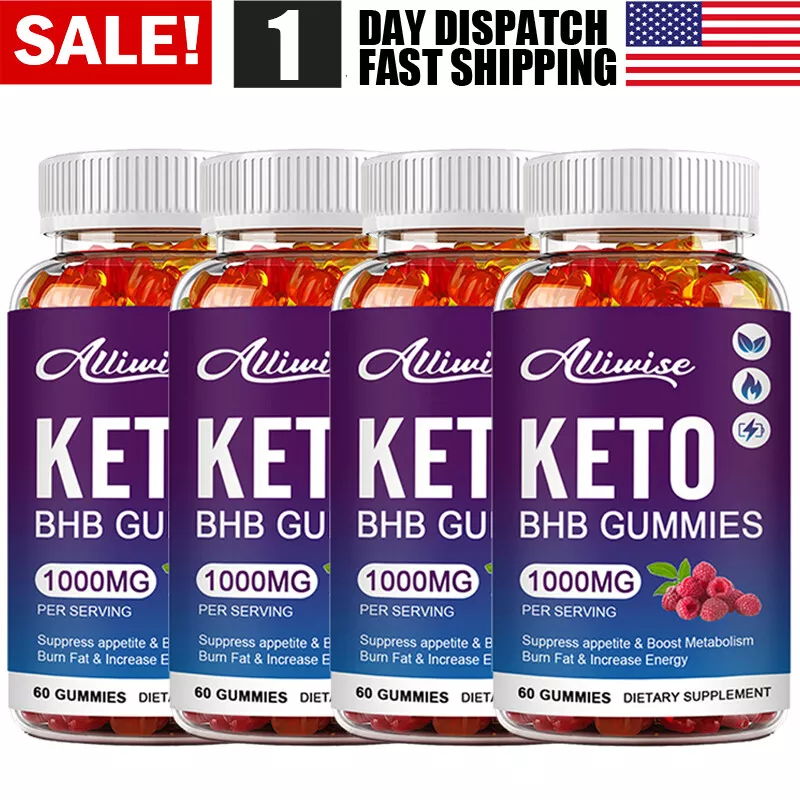 1/2/4Packs Keto ACV BHB Gummies For Fat Burn Weight Loss Detox Keto Diet Gummy