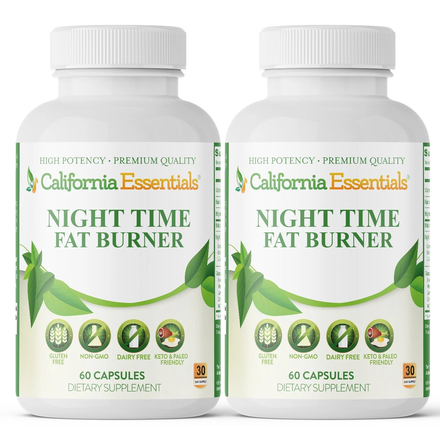 Night Time Fat Burner - Natural Calming Formula Helps Control Cravings - 120 ct