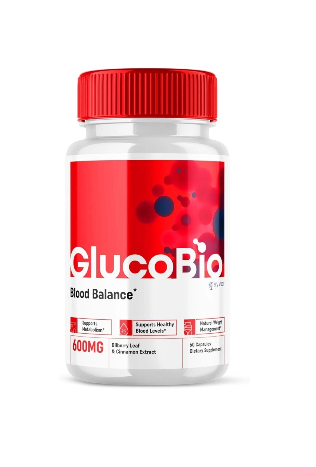 Syvor GlucoBio Blood Balance Supplement - 600mg - 60 caps - 10/2026