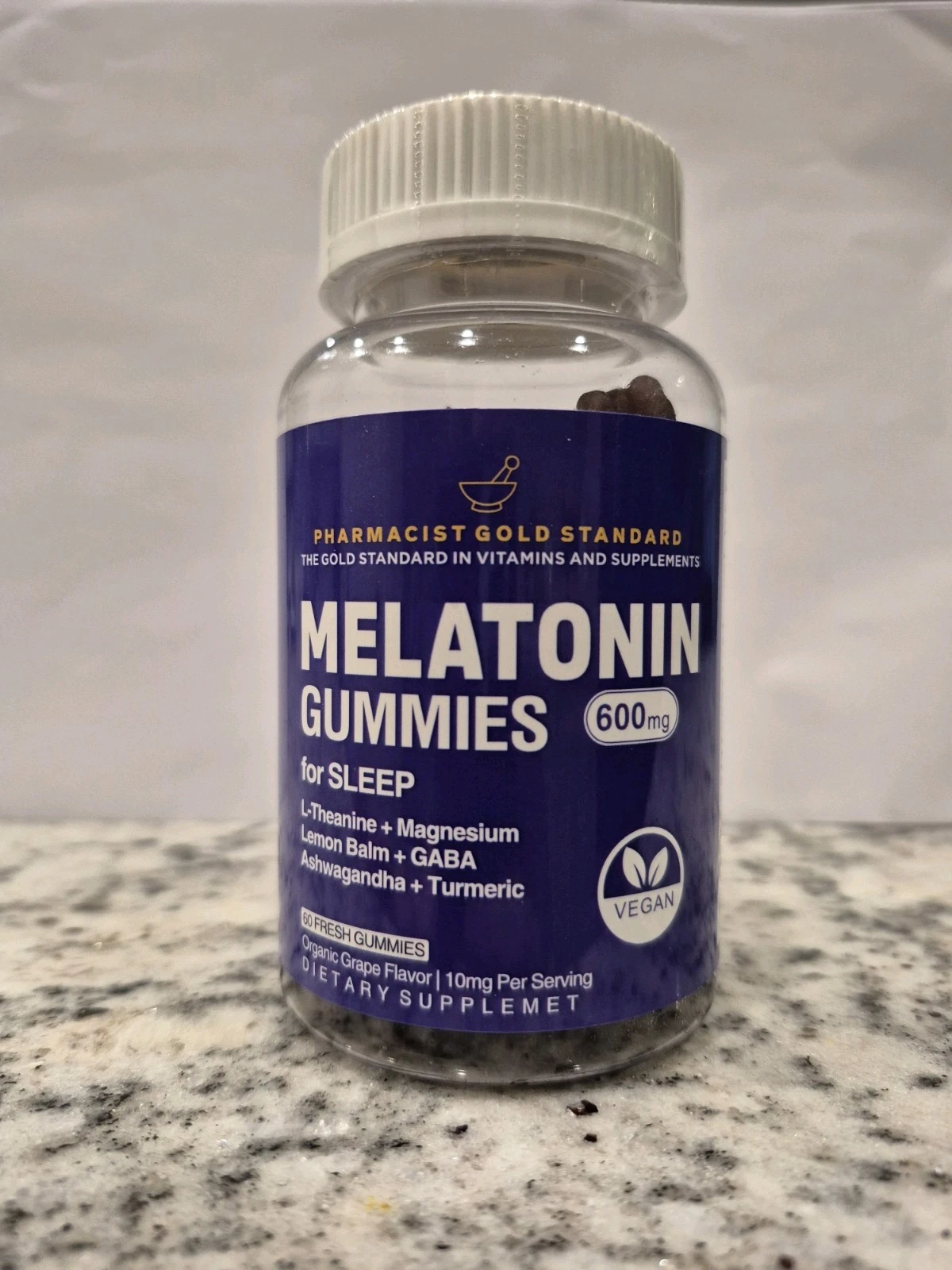 Melatonin Gummies with Magnesium, Lemon Balm, Gaba, Ashwagandha, Turmeric