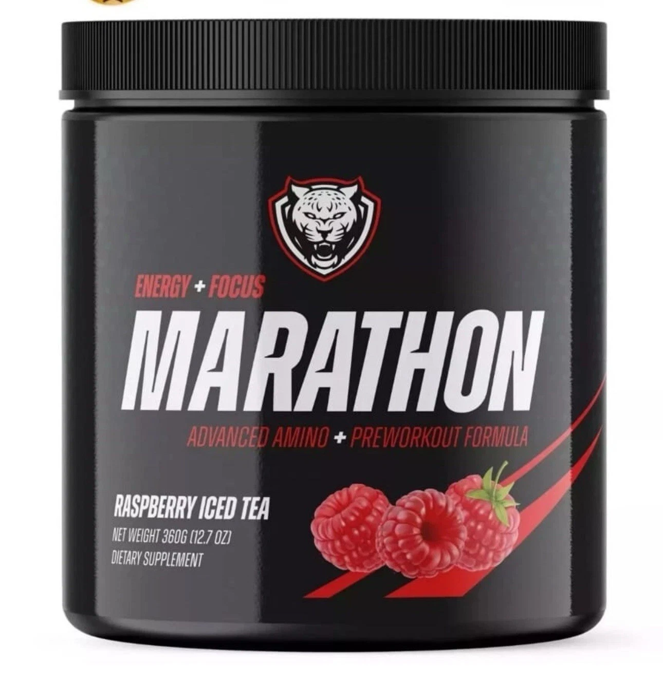 Marathon, Advanced Amino + Preworkout Formula Raspberry Iced Tea 12.7 oz 360 Grm