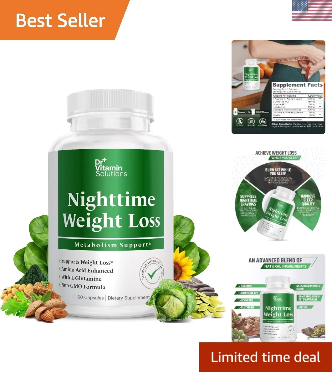 Nighttime Fat Burner Supplements for Weight Loss Appetite Suppressant Capsules
