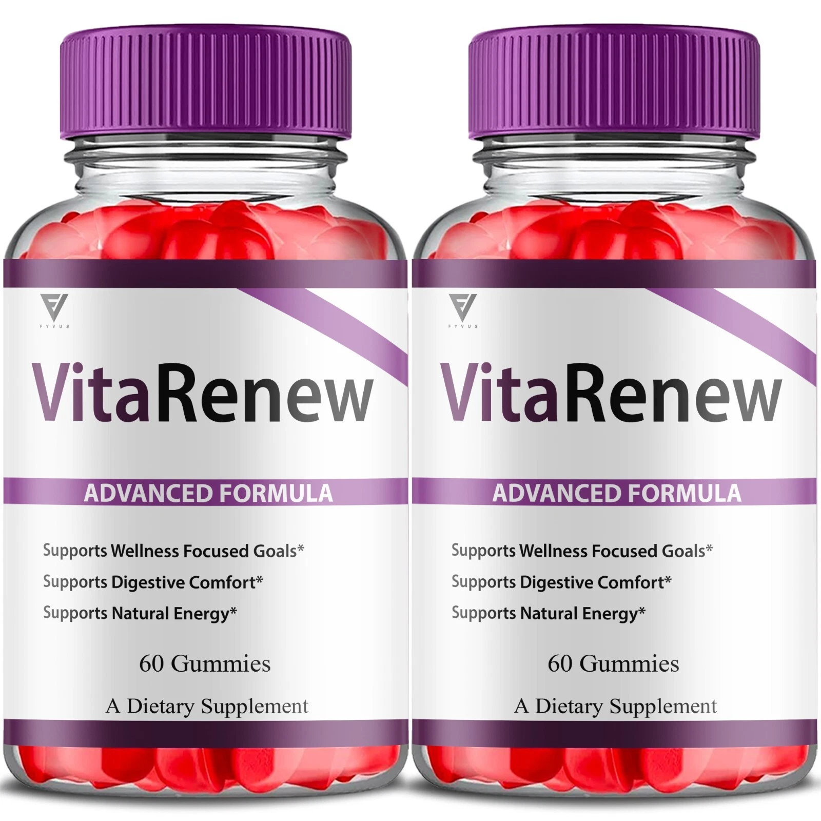 (2 Pack) VitaRenew ACV Formula Gummies, Vita Renew Daily Vitamin (120 Gummies)