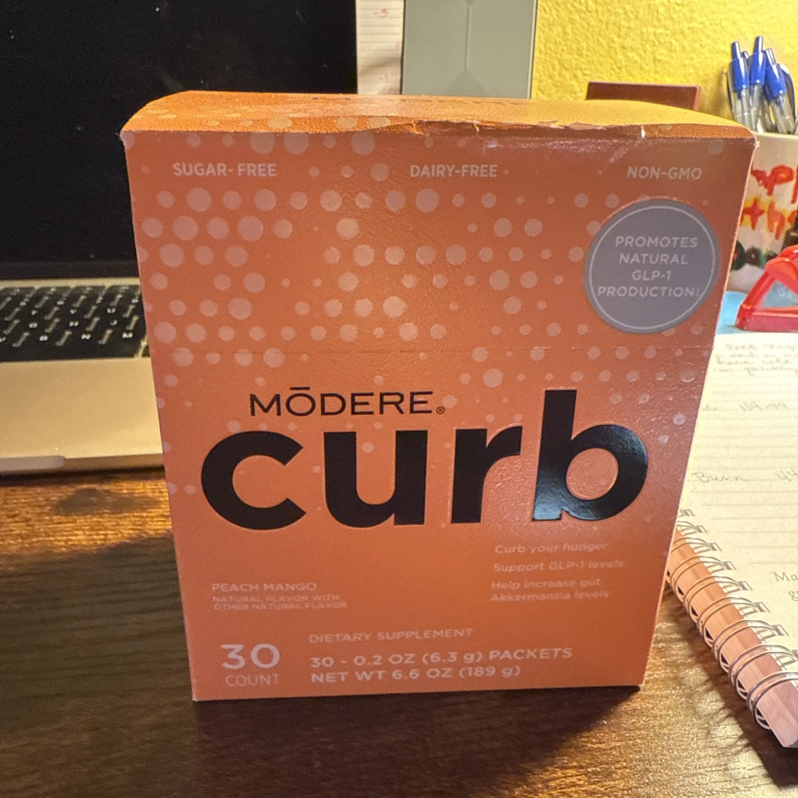 Modere Curb 30 Packets Peach Mango New Sealed Appetite Control Fast Shipping