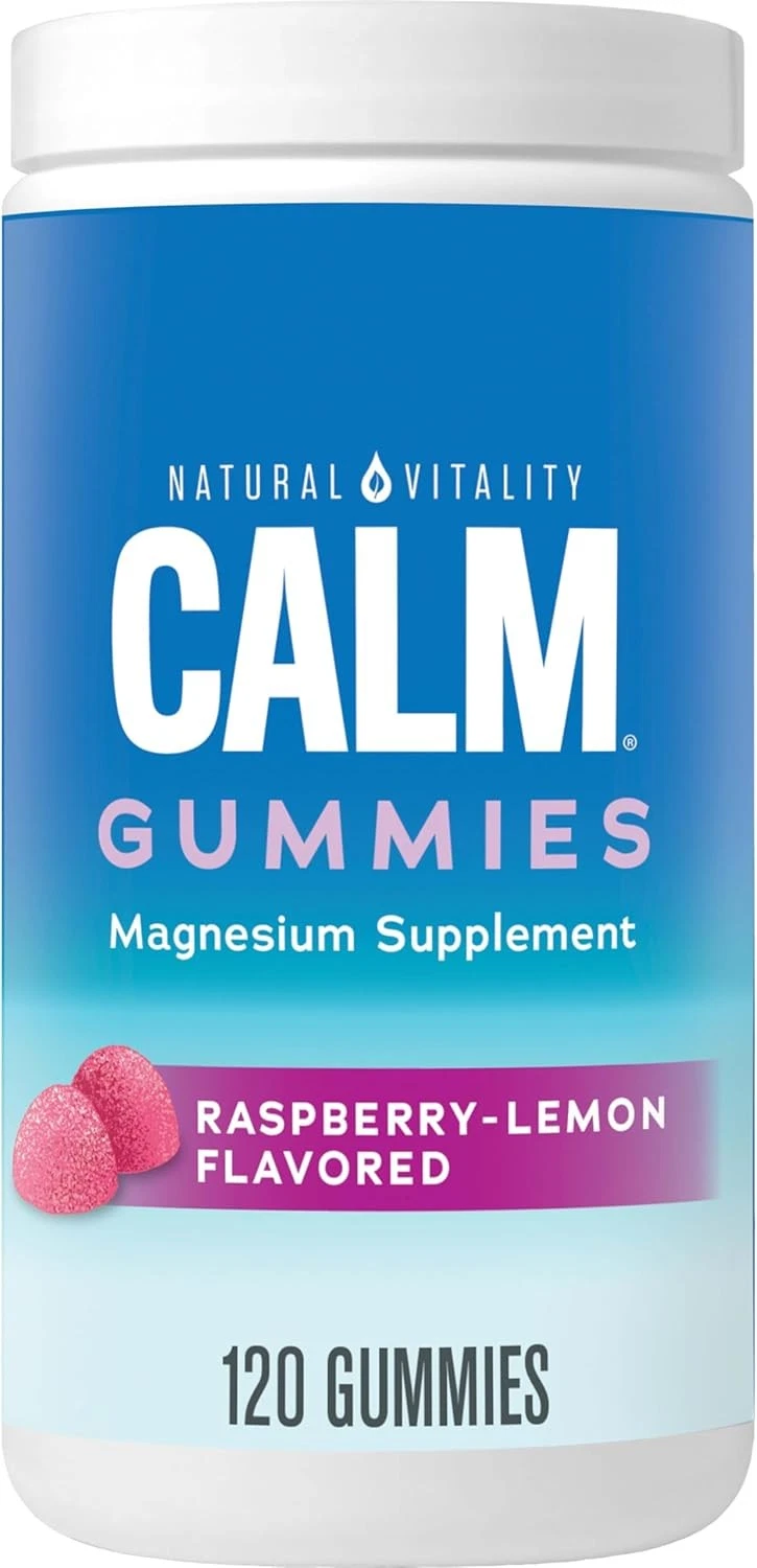 Anti-Stress Relaxing Magnesium Supplement - Raspberry Lemon (120 Gummies)