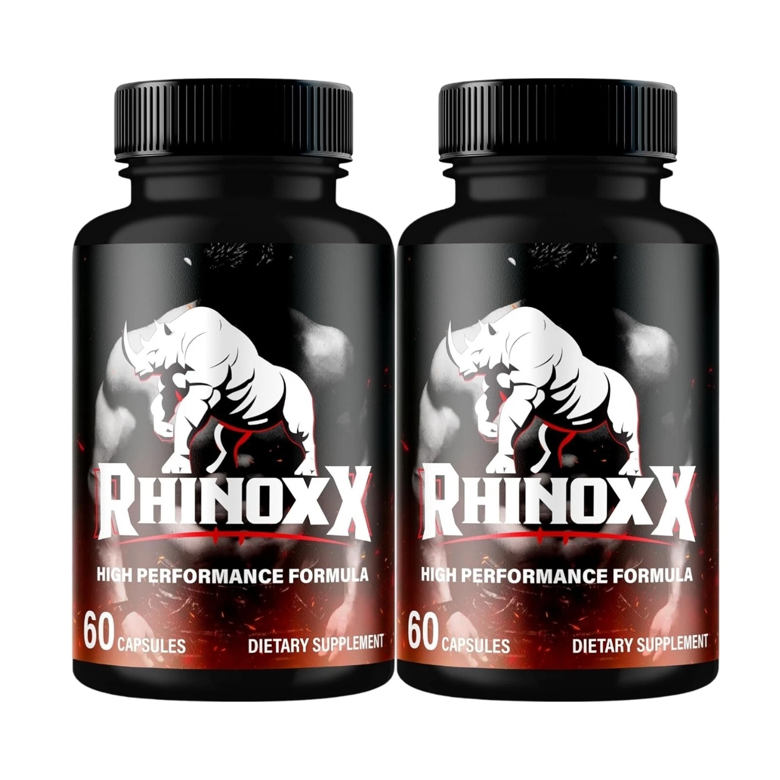 2-Pack Rhinox X Pills for Men, Supports Performance & Energy - 120 Capsules