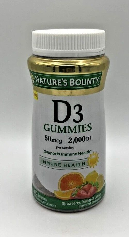 Nature's Bounty D3 Gummies 50mcg 2000IU 90ct FREE SHIPPING! BUY NOW!!