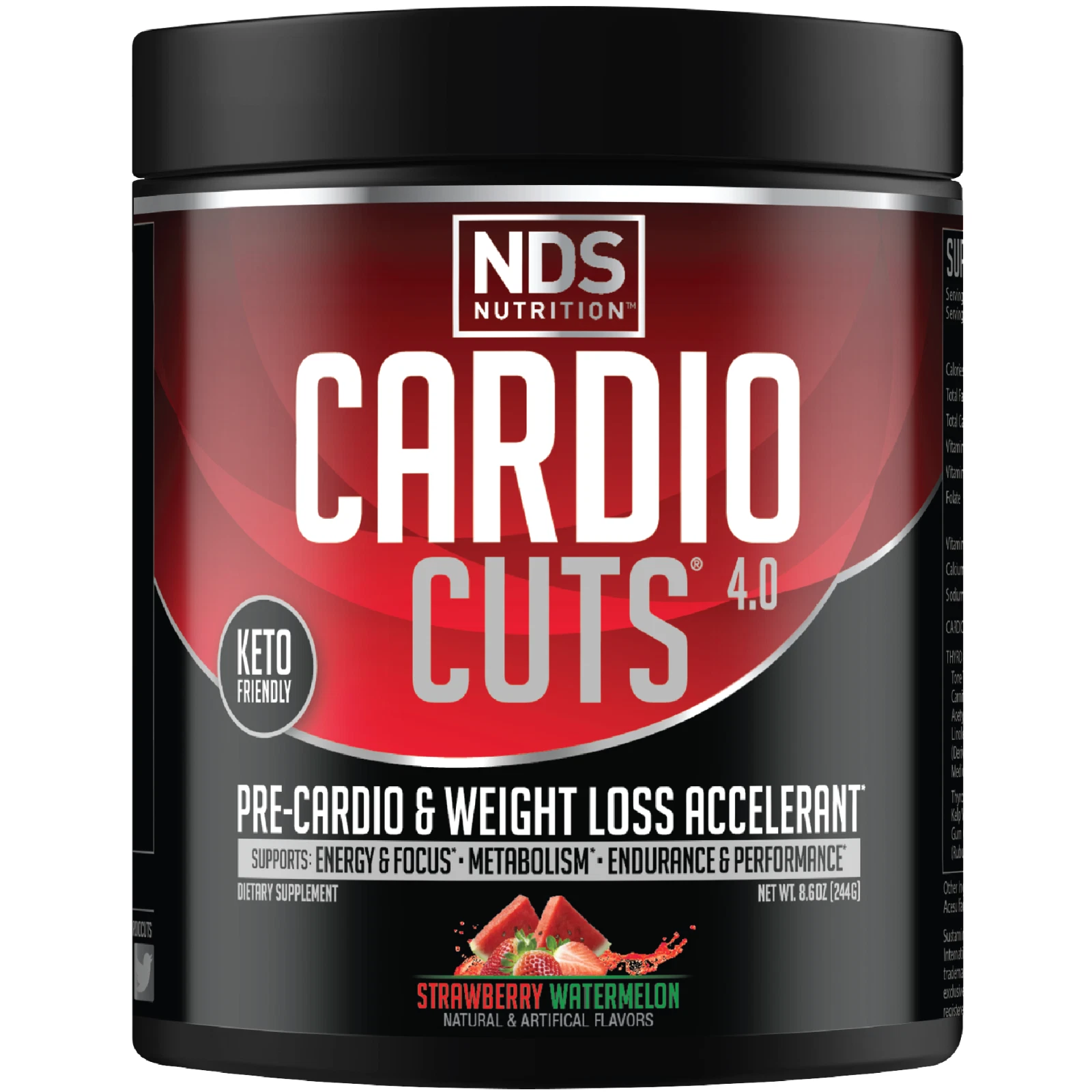 CARDIO CUTS 4.0 - Pre-Cardio-Weight Loss Drink - Strawberry Watermelon 40 Serve
