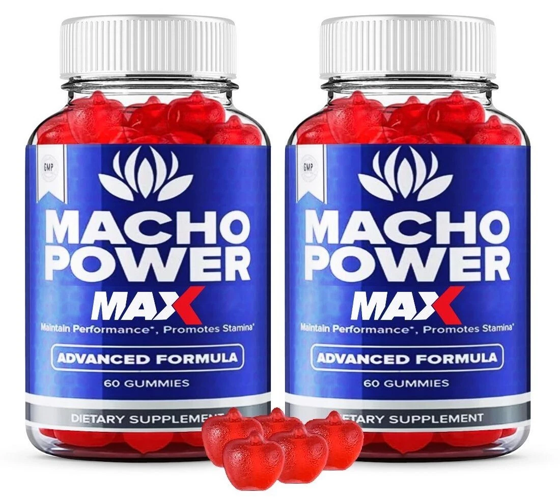 (2 Pack) Macho Power For Men, Macho Power Gummies, MachoPower Male Performance
