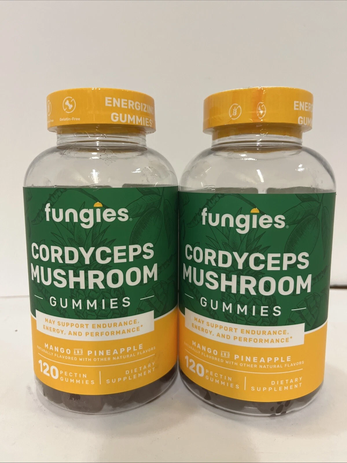 Lot Of 2 Fungies Cordyceps Mushroom Energy Support Gummies 240 Total Exp 8/26