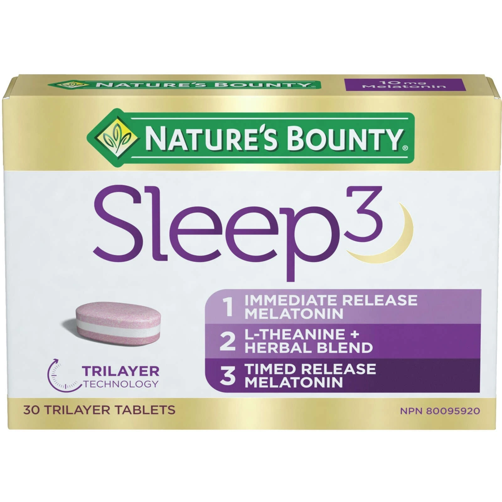 Nature's Bounty Sleep3 Total Time Quality Altered Jetlag Circadian 30 pcs NEW