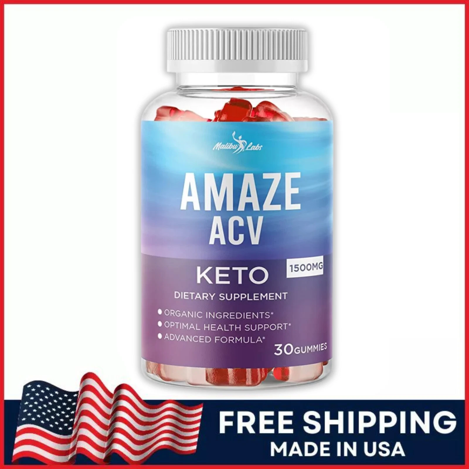 Amaze Keto ACV Gummies Weight Loss - 1500mg ( 1 Pack )