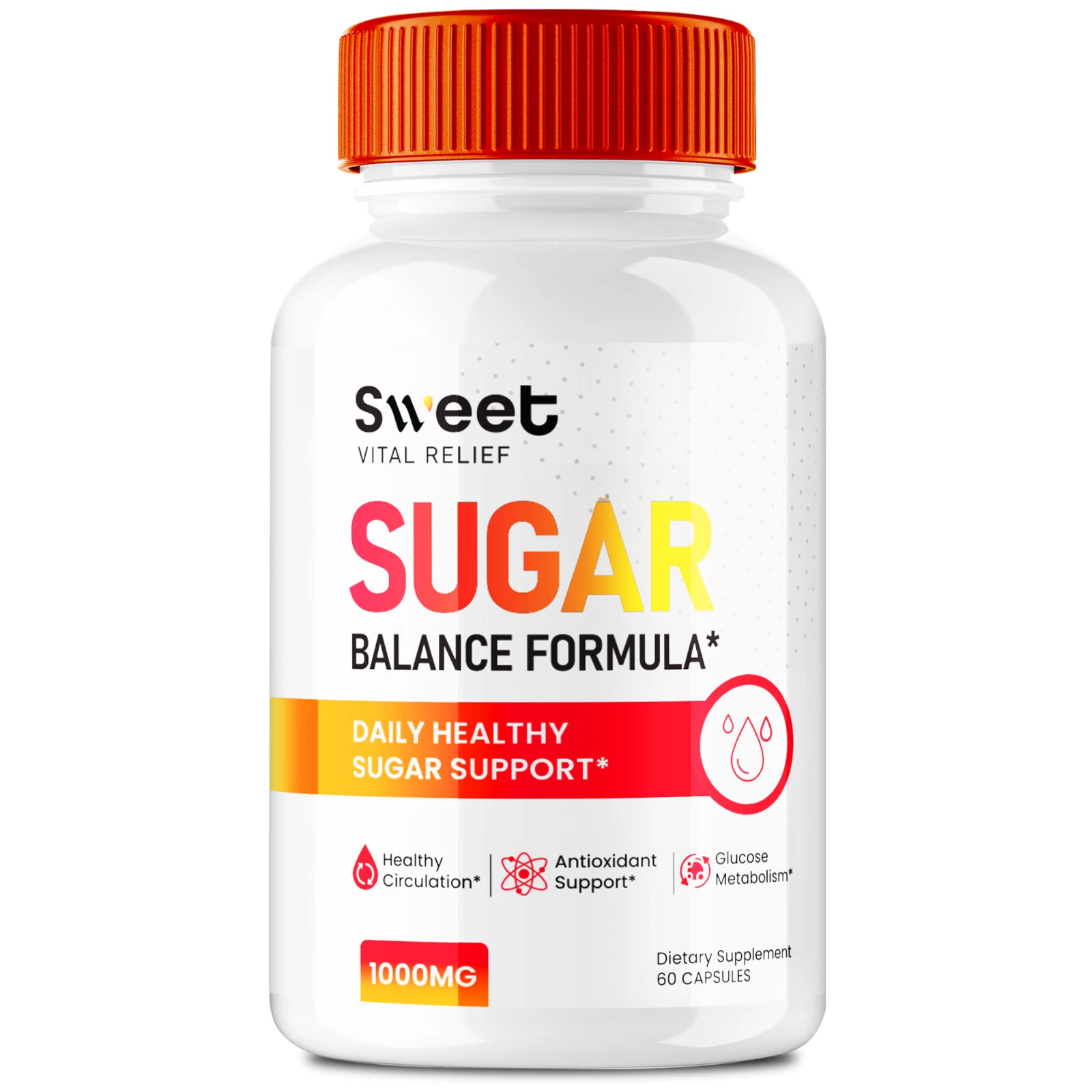 Sweet Vital Relief Pills to Support Blood Sugar & Blood Pressure Levels 60ct