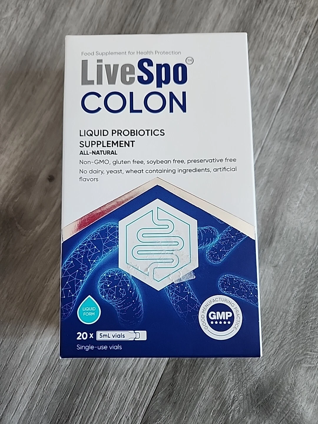 LiveSpo Colon Liquid Probiotics Supplement 20 x 5mL tubes *Sealed* Exp 9/28/25