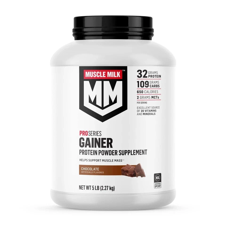 Muscle Milk PRO SERIES Gainer Protein Powder Chocolate 32g 5 Pound BB JAN 2026