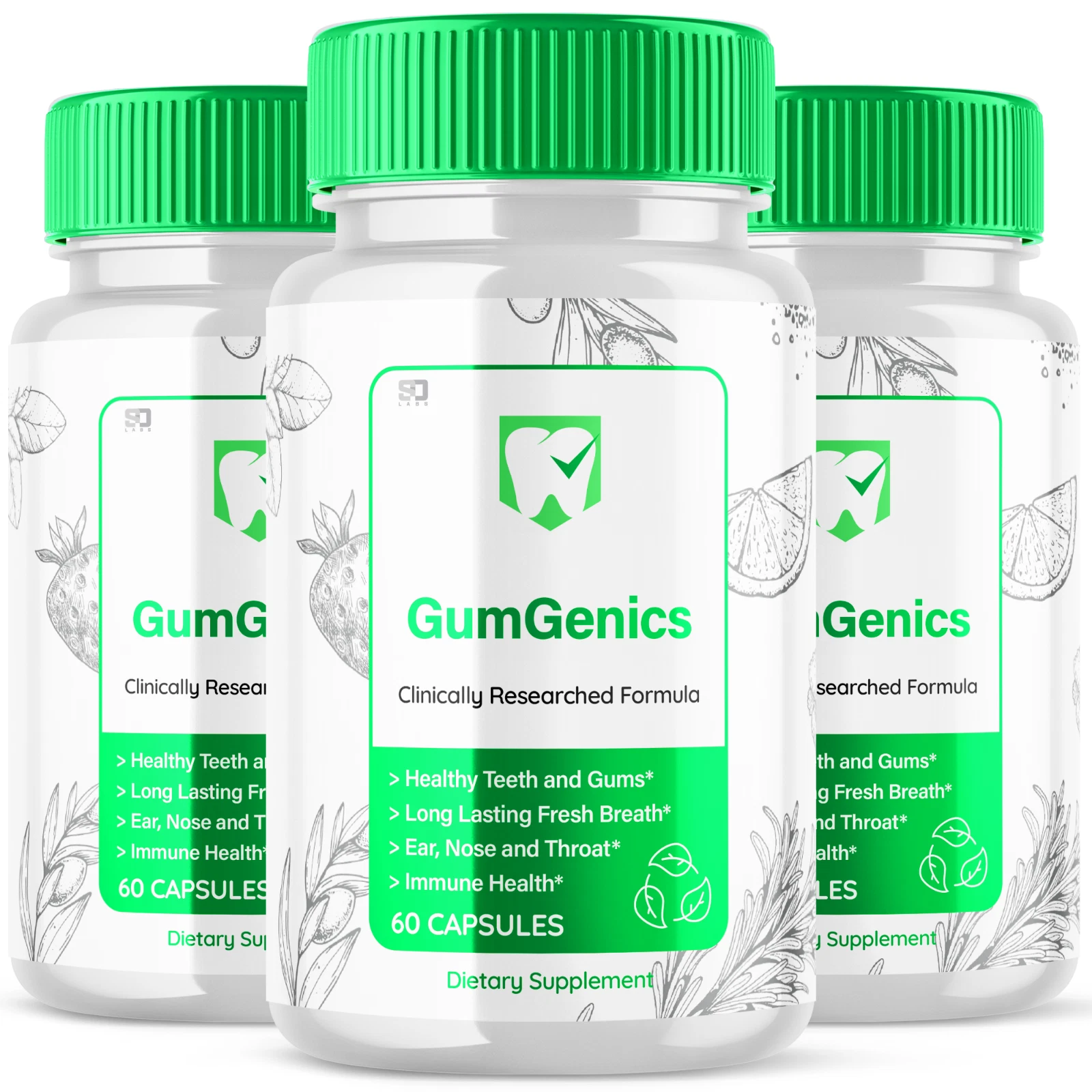 (3 Pack) Gum Genics Oral Probiotic - Support Healthy Teeth & Gums - 180 Capsules