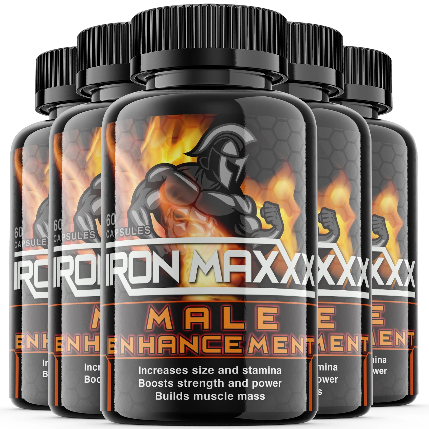 Iron Maxxx - Male Virility - 5 Bottles - 300 Capsules