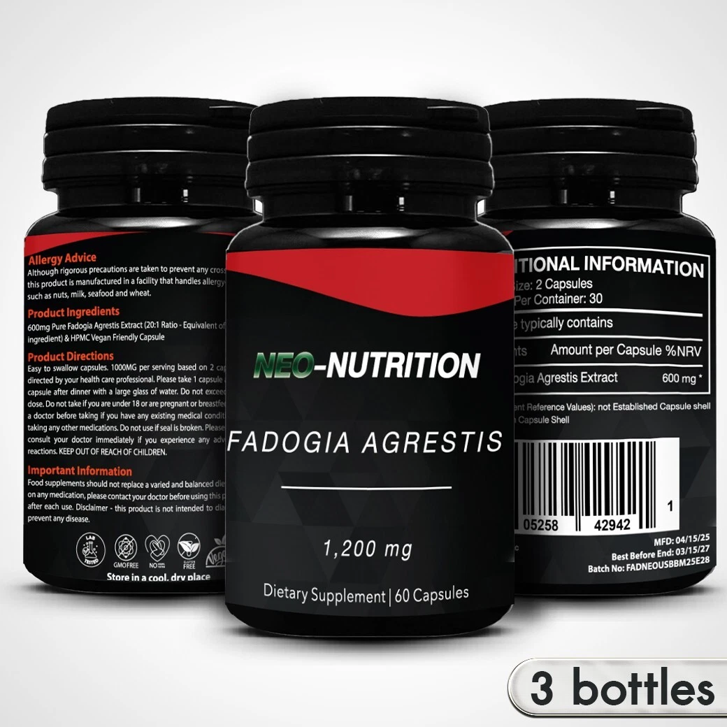 FADOGIA AGRESTIS 1200MG | | VEGAN | MADE IN THAILAND x3