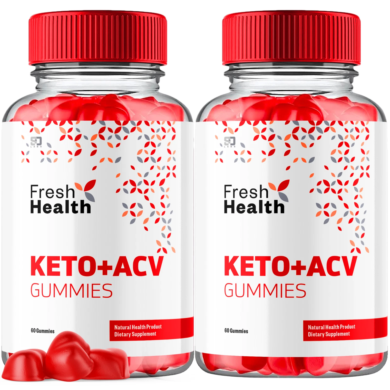 (2 Pack) Fresh Health Keto Gummies, Fresh Health ACV Weight Loss (120 Gummies)