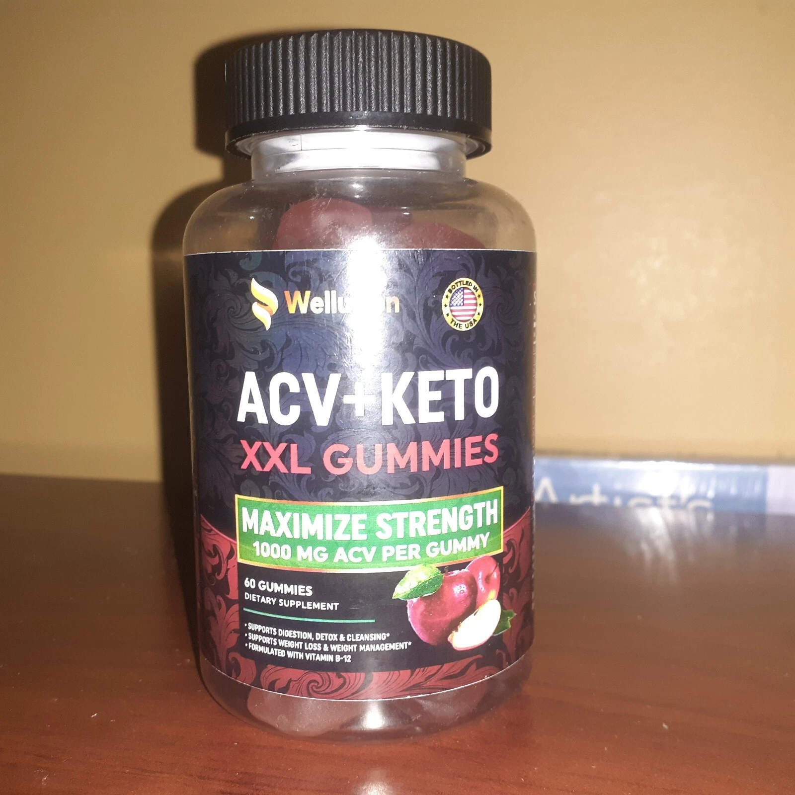 Keto ACV BHB Gummies For Fat Burn Weight Loss Detox Keto Diet Pills 60 Gummy